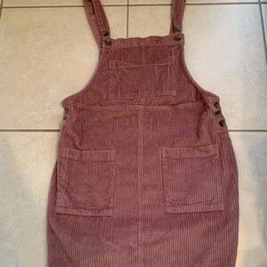 Wild Fable Ribbed Corduroy Dress in Dusty Rose